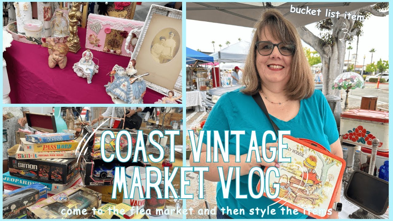 Coast Vintage Market Vlog - Come shop and then style my finds