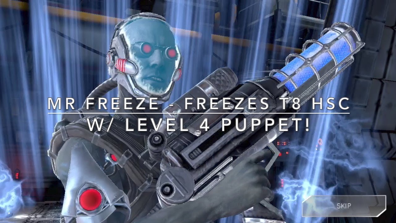 MR FREEZE W/ L4 PUPPET - ONE SHOTS T8 HSC! | NO RAVEN - BRAINIAC - ZATANNA! | Injustice 2 Mobile 5.4