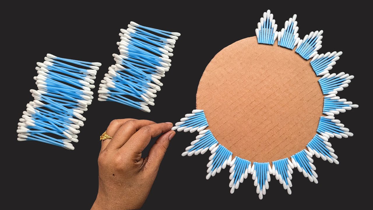 Beautiful Wall Hanging Using Cotton Earbuds/ Easy Paper Crafts For Home Decoration/ DIY Wall Hanging