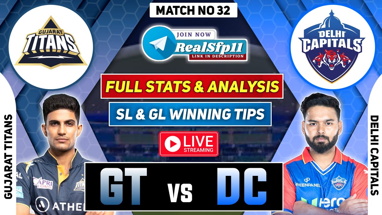 🔴 IPL LIVE | GT vs DC Dream11 Prediction | GT vs DC IPL Dream11 Team Prediction | DC vs GT Dream11