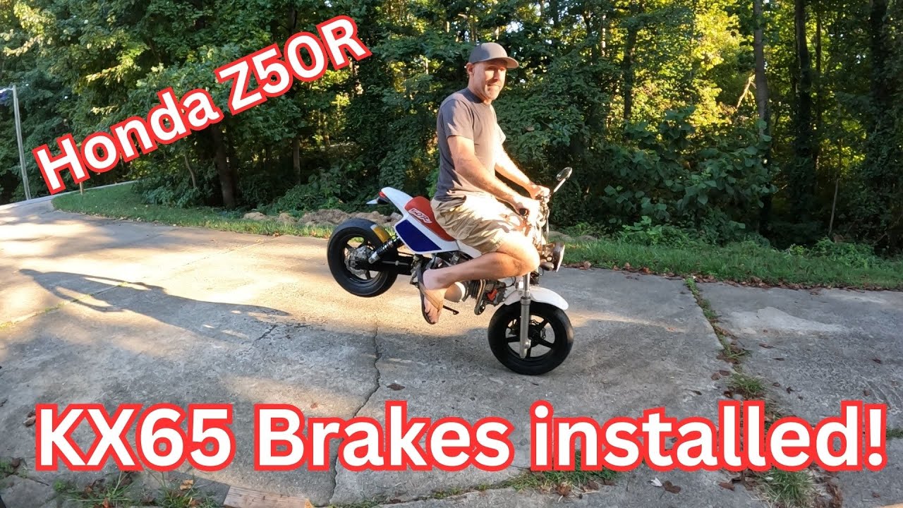 Z50R gets 12” wheels and we test the kx65 brakes