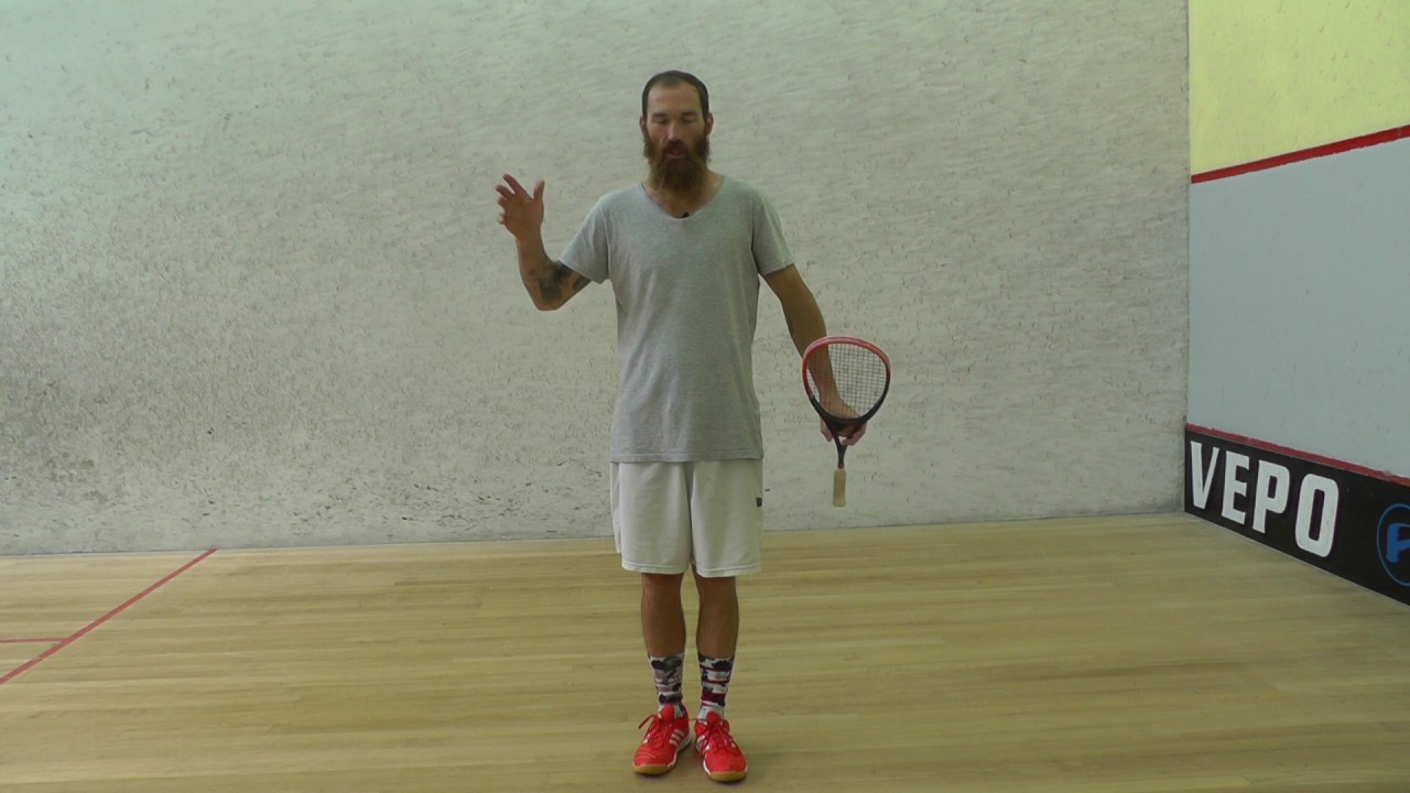 Squash - Forehand Drop Shot with Progression and Deception