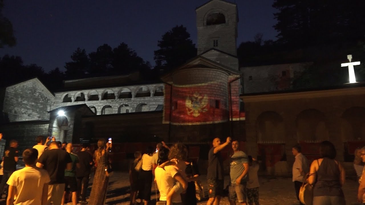 RTV Cetinje - Cetinjski manastir u bojama zastave Crne Gore