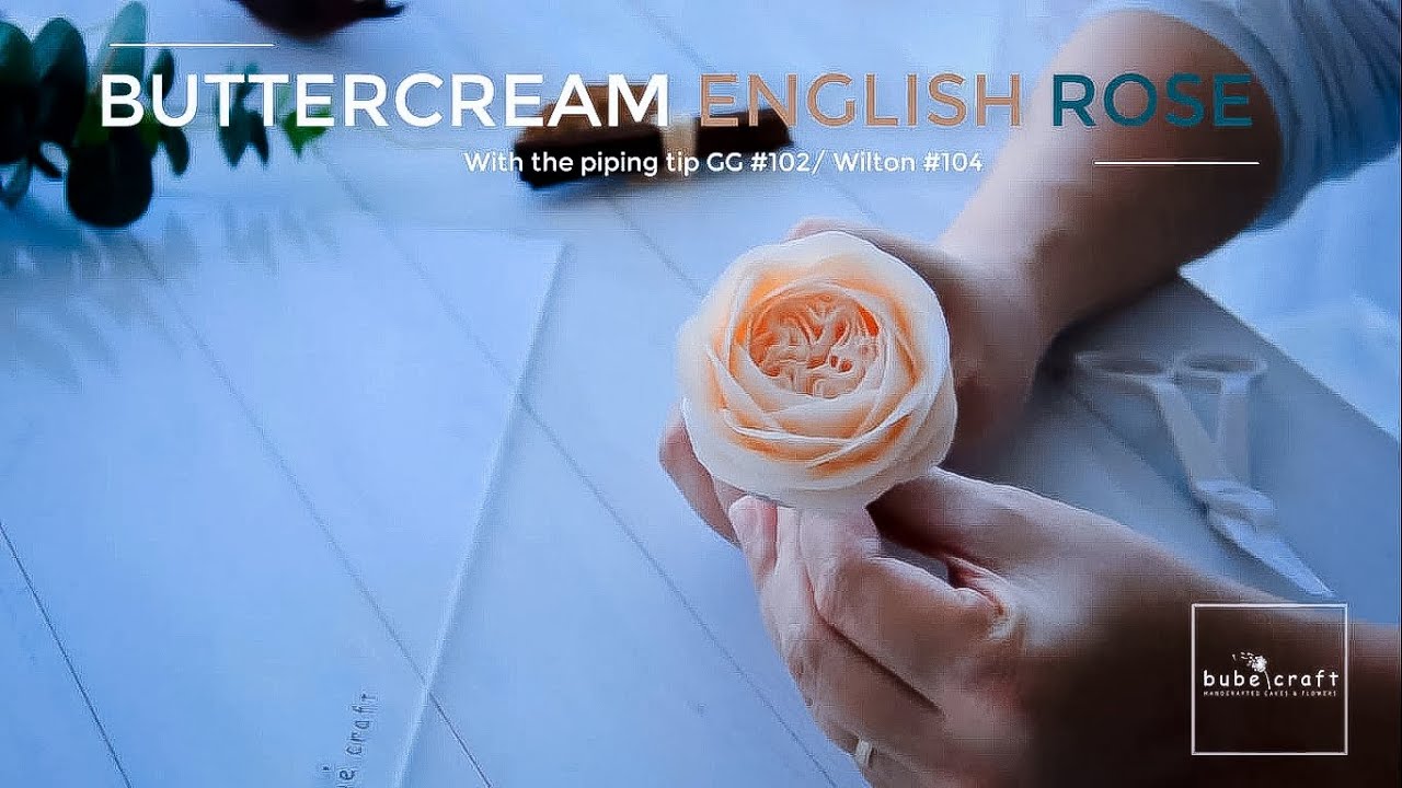 Buttercream English Rose Piping Tutorial - Cách bắt hoa hồng Anh từ kem bơ