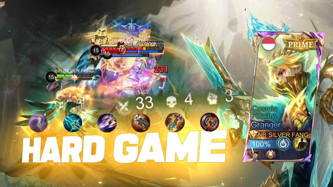 SUPER HARD GAME‼️SOLO GAMEPLAY TOP GLOBAL GRANGER | M7 PRIME - MLBB