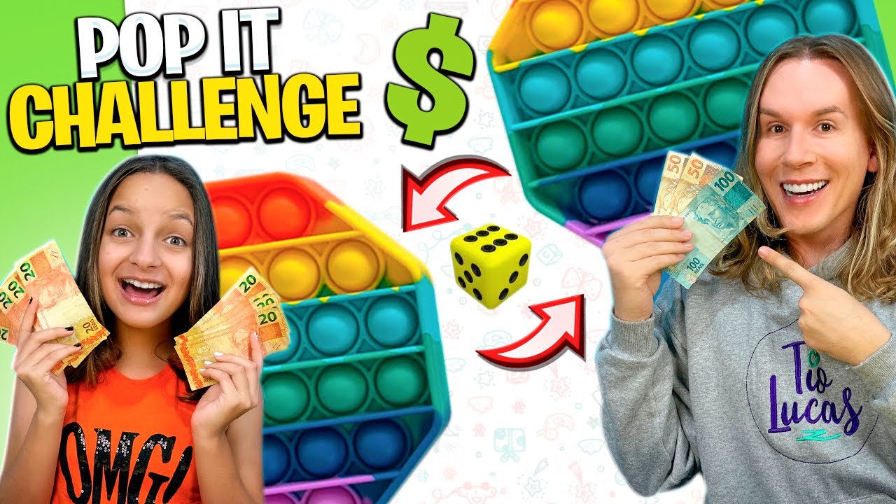 POP IT CHALLENGE (valendo dinheiro) 💰 | FIDGET TOYS CHALLENGE | TIO LUCAS E LAILA