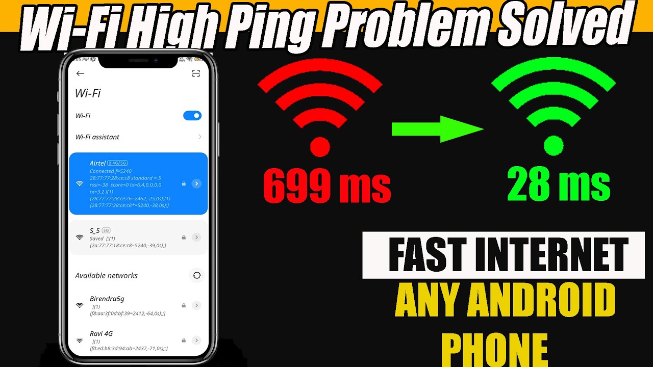 WiFi High Ping Problem Solved | Get 28 ms Ping on Wi-Fi | How to Solve High Ping Issue on WiFi