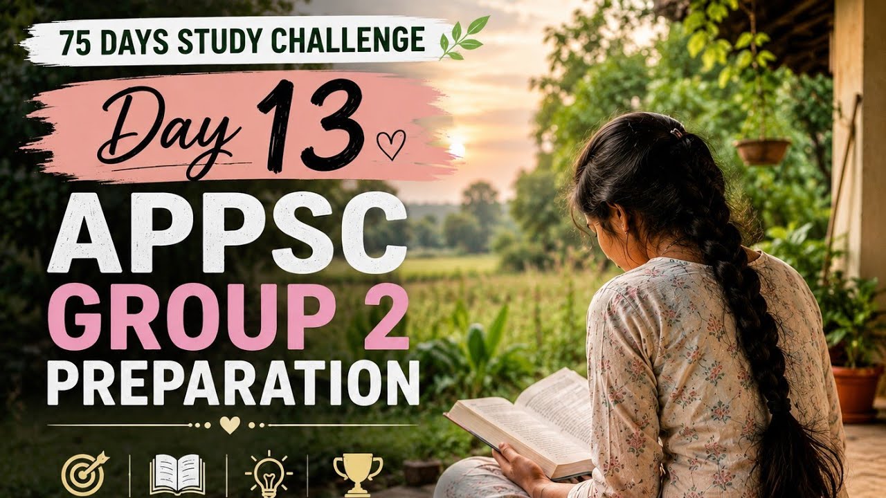 🎯Day13/75days challenge||APPSC Group2 preparation📖 || study||2026||target groups🎯✊️