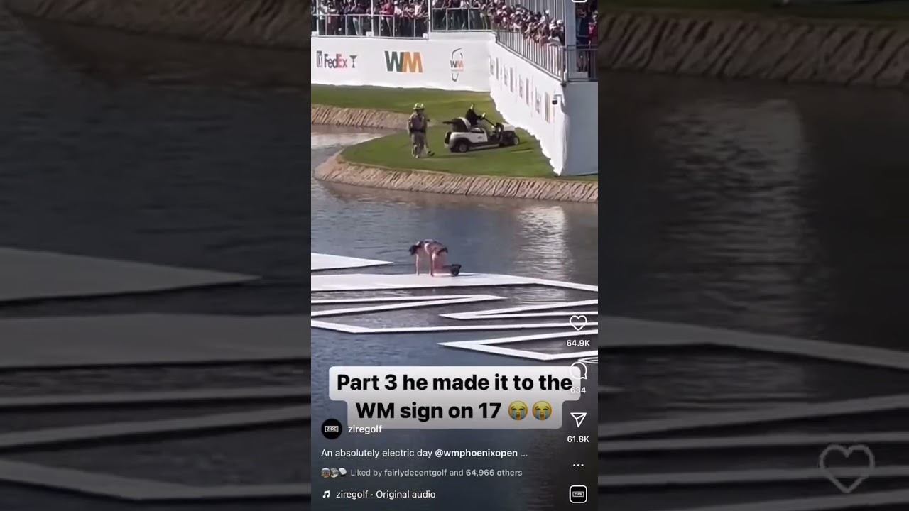 WMPO Streaker on #16 - Waste Management Phoenix Open #pgatour #golf