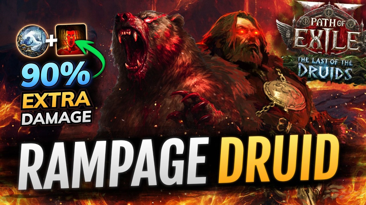 [PoE 2] RAMPAGING BEAR Druid Build - T15 Endgame Guide for Shaman - Path of Exile 2 0.4