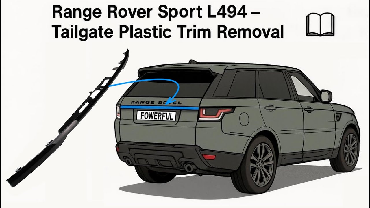 How to remove swap upgrade rear trunk / tailgate strip on Range Rover Sport L494