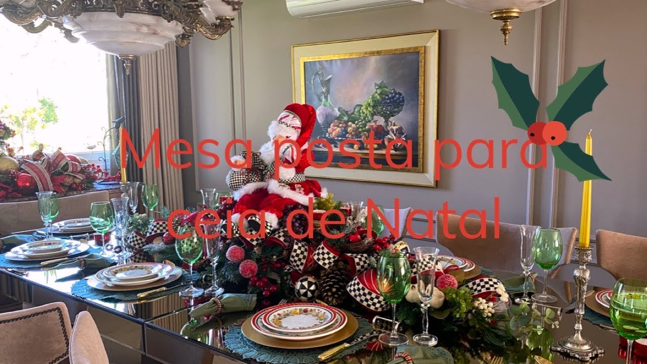 Mesa posta para Ceia de Natal 2021.