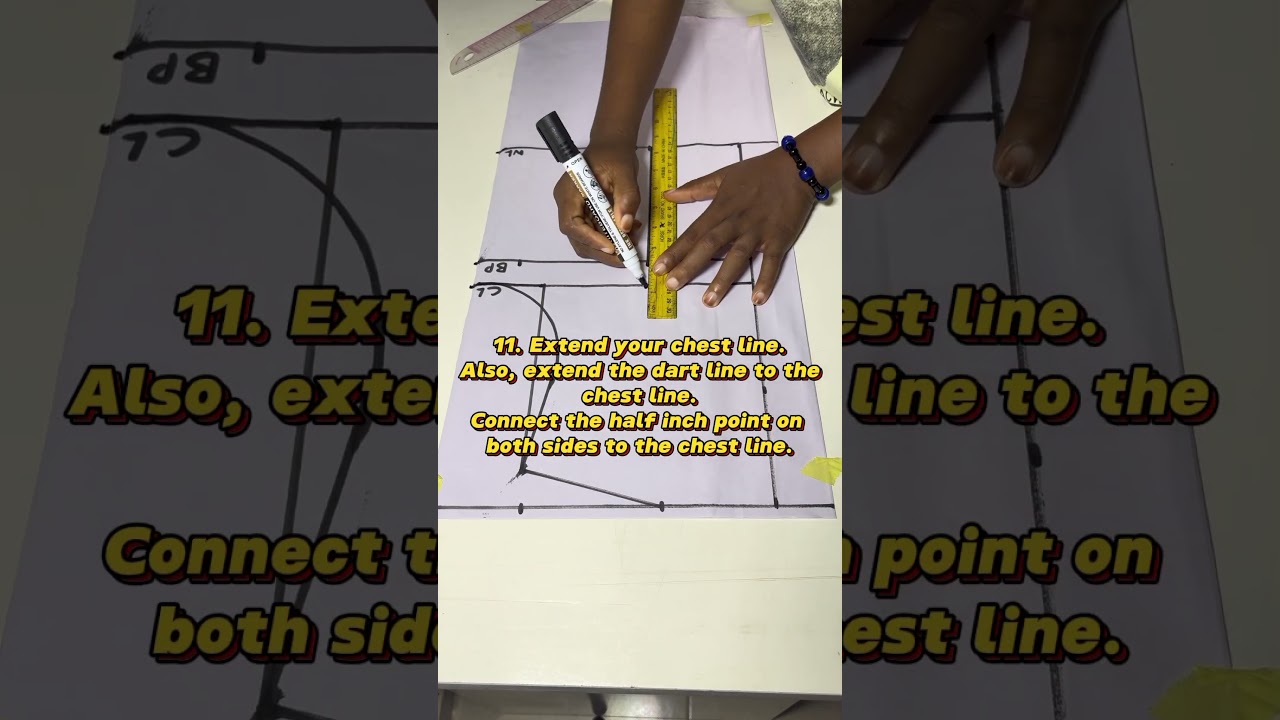 HOW TO DRAFT A HALF LENGTH BASIC BODICE (The Back Part)..#tutorials #pattern  #viral #youtubeshorts