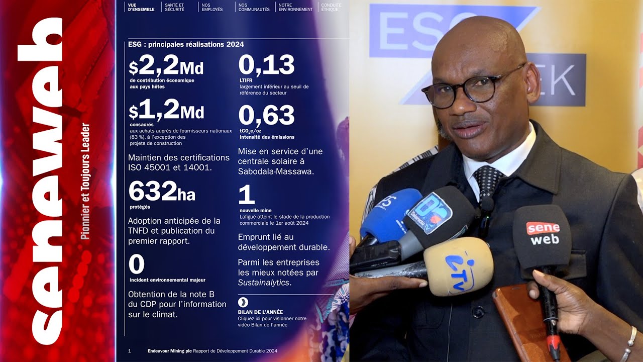 Développement durable : Endeavour Mining dévoile ses avancées RSE au Sénégal
