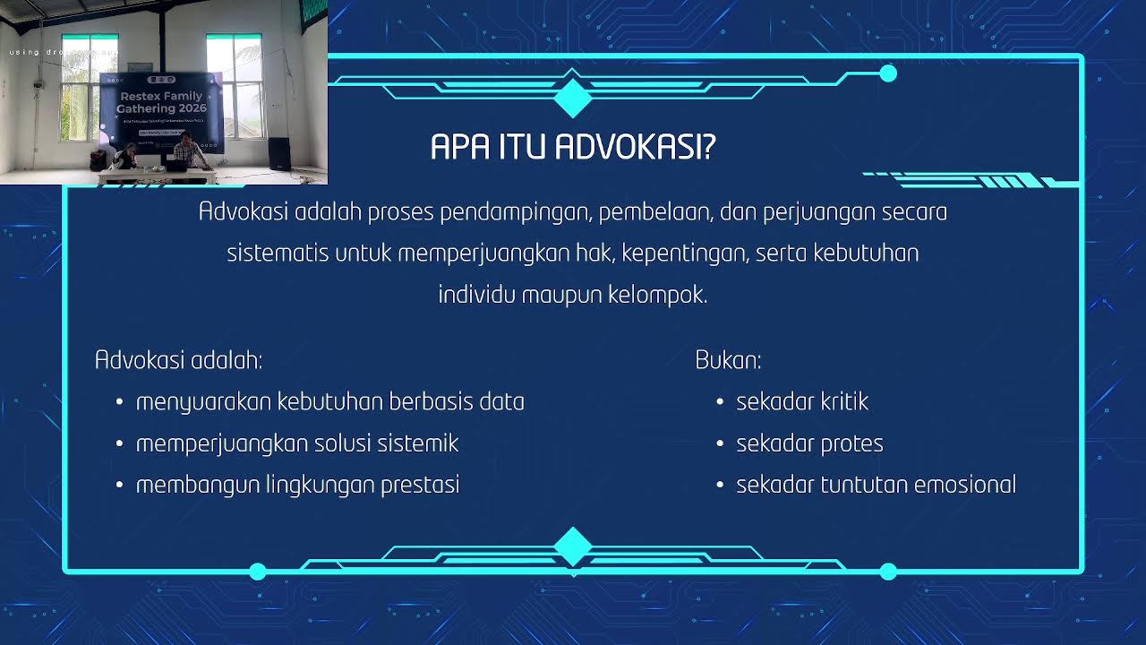 SEMINAR : ADVOKASI SEBAGAI PENGUATAN PRESTASI