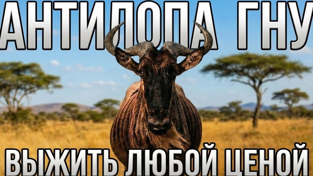 Антилопа Гну: Жизненная сила саванны | Интересные факты про Антилопу Гну!