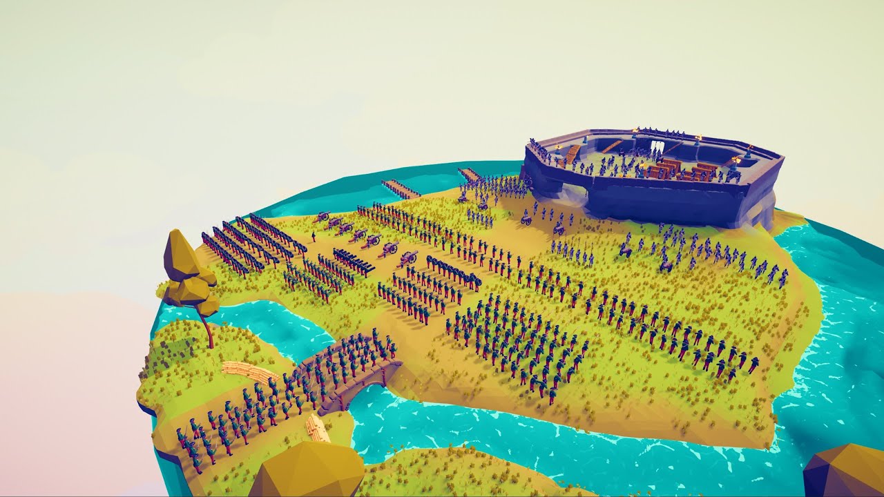 CAN RUSSIAN ARMY CAPTURE ENEMY FORT? - Totally Accurate Battle Simulator TABS
