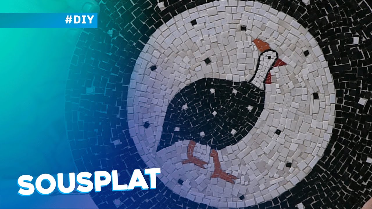 Sousplat com mosaico sustentável por Silmara Filipini