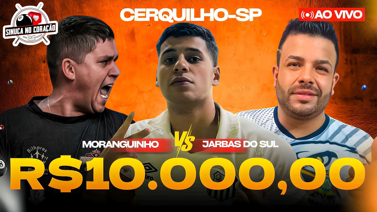 A REVANCHE - MORANGUINHO X JARBAS DO SUL - SINUCA AO VIVO EM CERQUILHO SP 29/01/2026