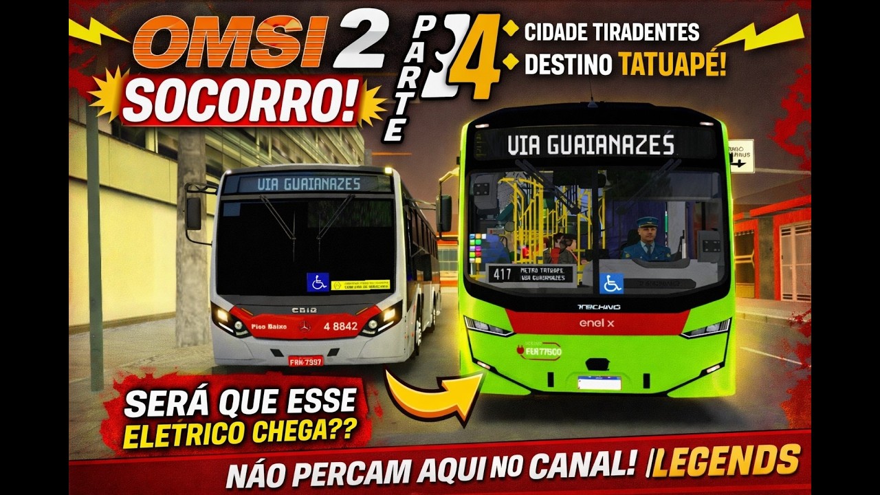 OMSI 2 | MISSÃO DE SOCORRO ⚡ Será que o Ônibus Elétrico Aguenta até o Tatuapé?