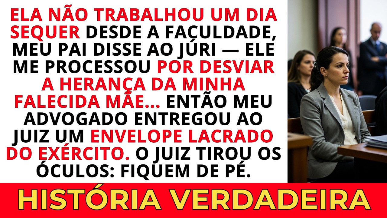 Quando meu pai afirmou ao júri que eu estava desviando a herança da minha falecida mãe, ele não...