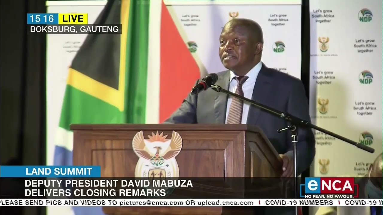 David Mabuza delivers closing remarks at Land Summit