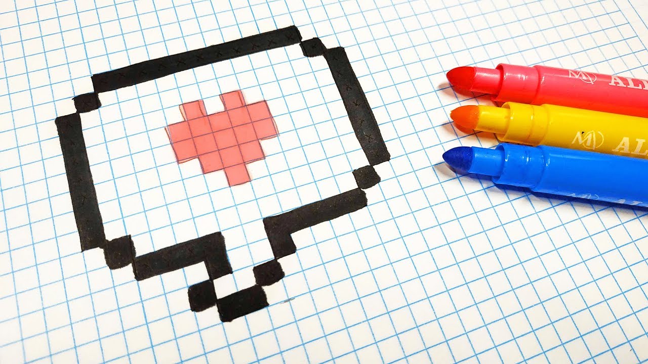 Handmade Pixel Art - How To Draw Pixel Love #pixelart