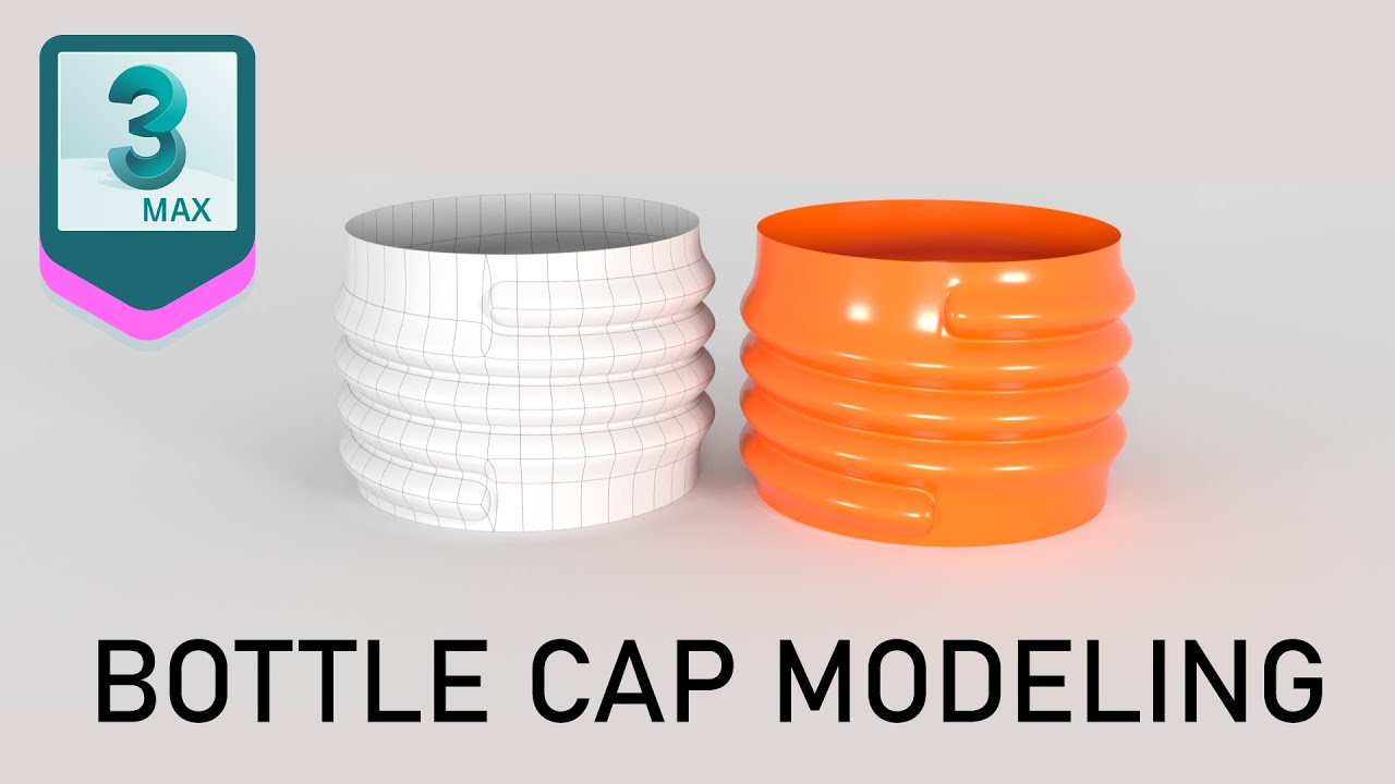3ds Max Bottle Cap & screw thread  Modeling in a simple way