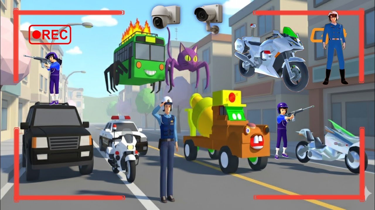 CCTV Rekam Penampakan 3 Monster | Yuta Mio Win Over 3 Monsters | SAKURA SCHOOL SIMULATOR 