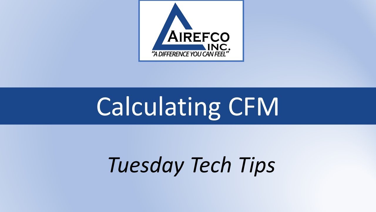 Calculating CFM