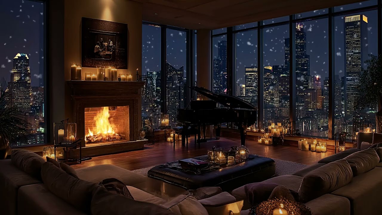 Jazz Lounge by Firelight 🎷🔥 Cozy Relaxation