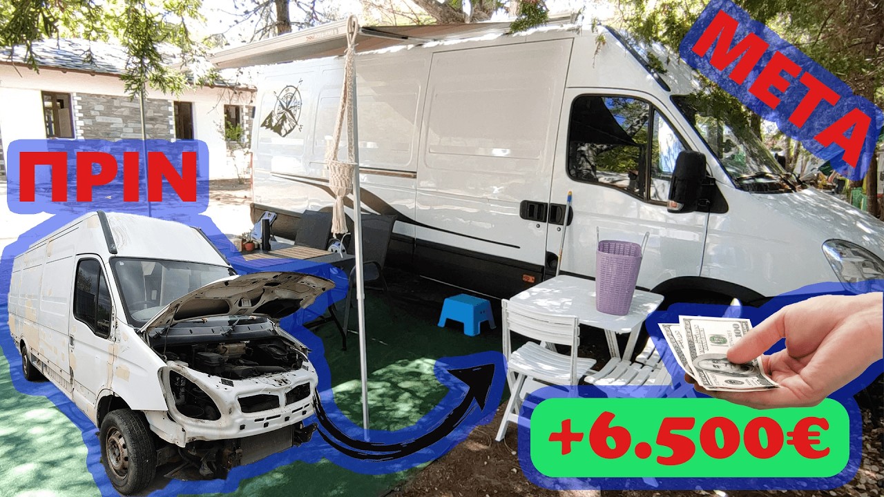 Μετατροπή βαν σε τροχόσπιτο - campervan built[ Iveco daily 2007 ]