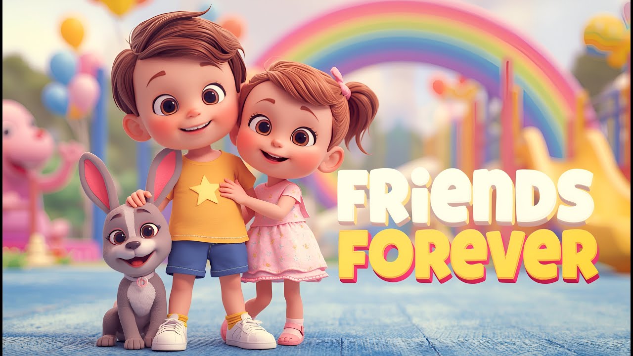 Friends Forever 🎵 | 3D Kids Nursery Rhyme | Friendship & Sharing Song for Toddlers