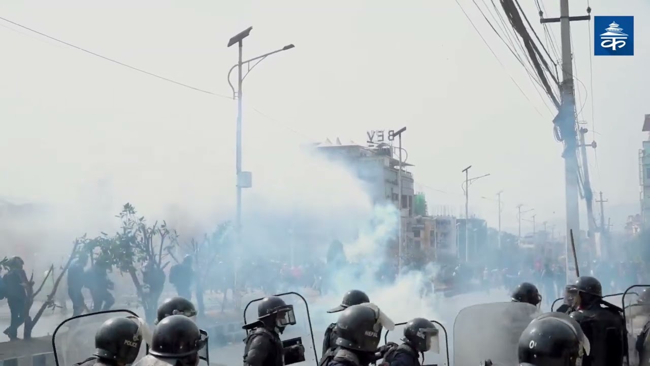 Anti-MCC protests disrupt road traffic in Kathmandu Throughout #mcc #protest