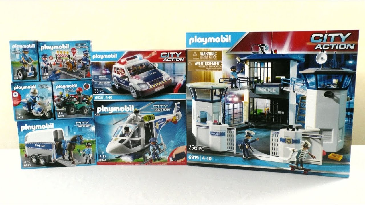 Unboxing Playmobil : La police (2016) – 6877, 6879, 6919, 6920, 6921, 6922, 6923, 6924