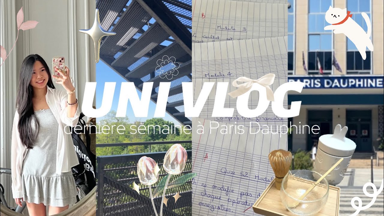 Uni Vlog - dernière semaine de cours à Paris Dauphine, révisions, cute outfits, les potes…