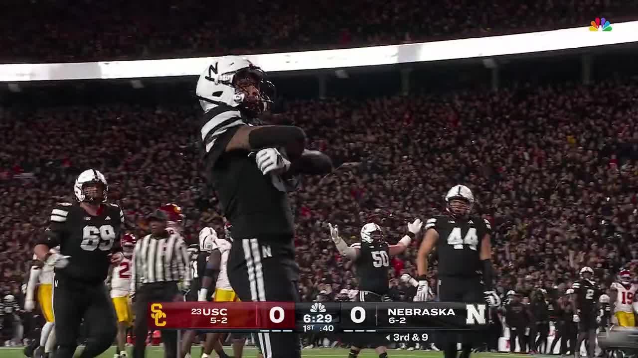 Dylan Raiola to Dane Key for the TD vs. USC | Nebraska Football | 11/01/25