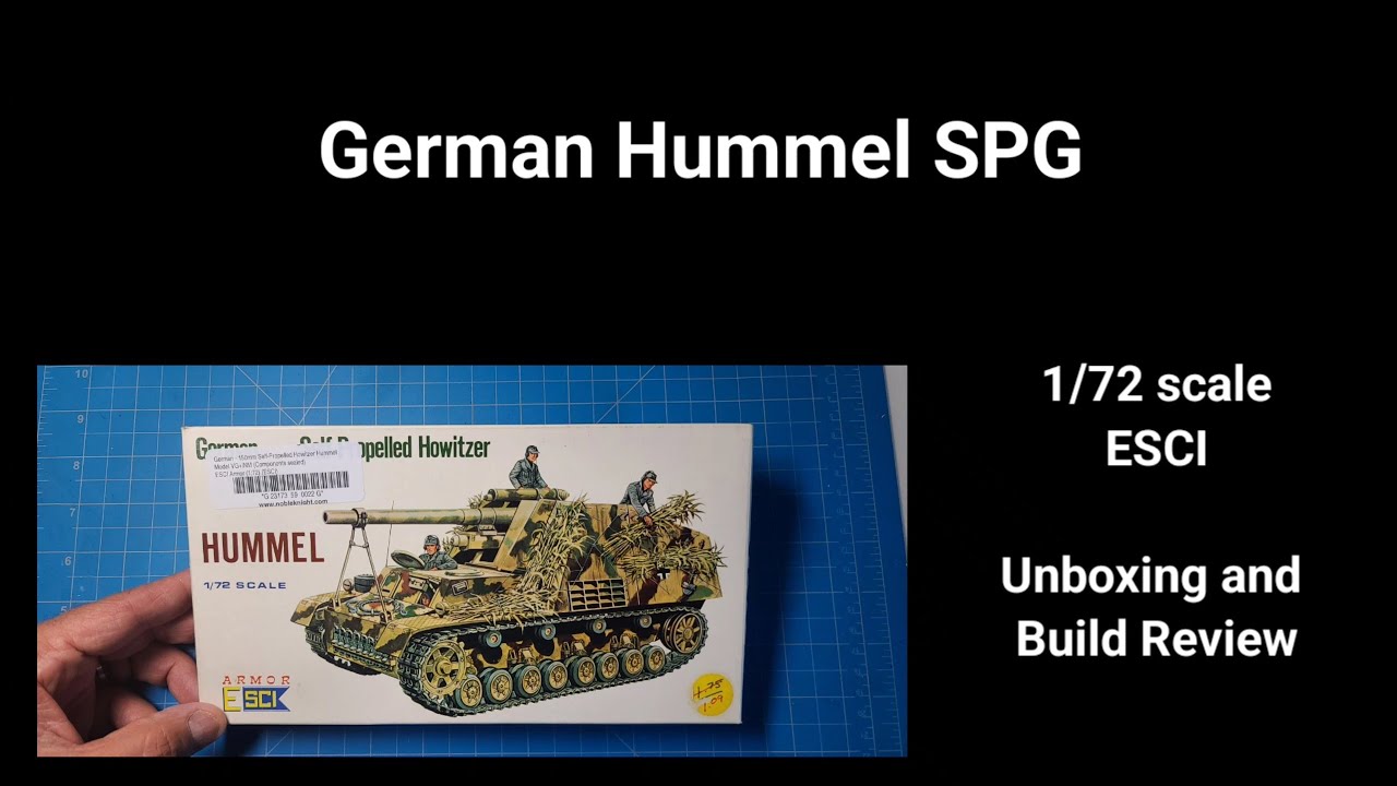 German Hummel SPG 1/72 scale ESCI Unboxing and Build Review