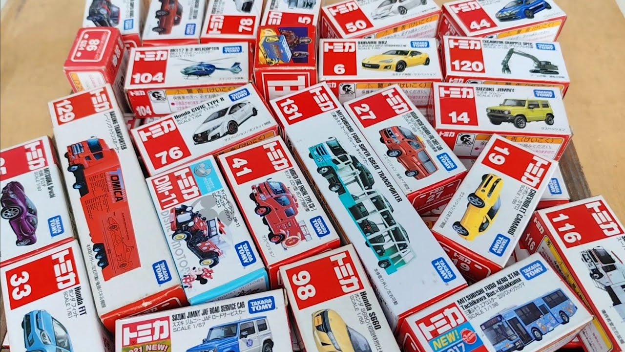 トミカミニカーが箱に盛り沢山！収納するよ☆ (トミカのベストコレクションを動画でまとめました!