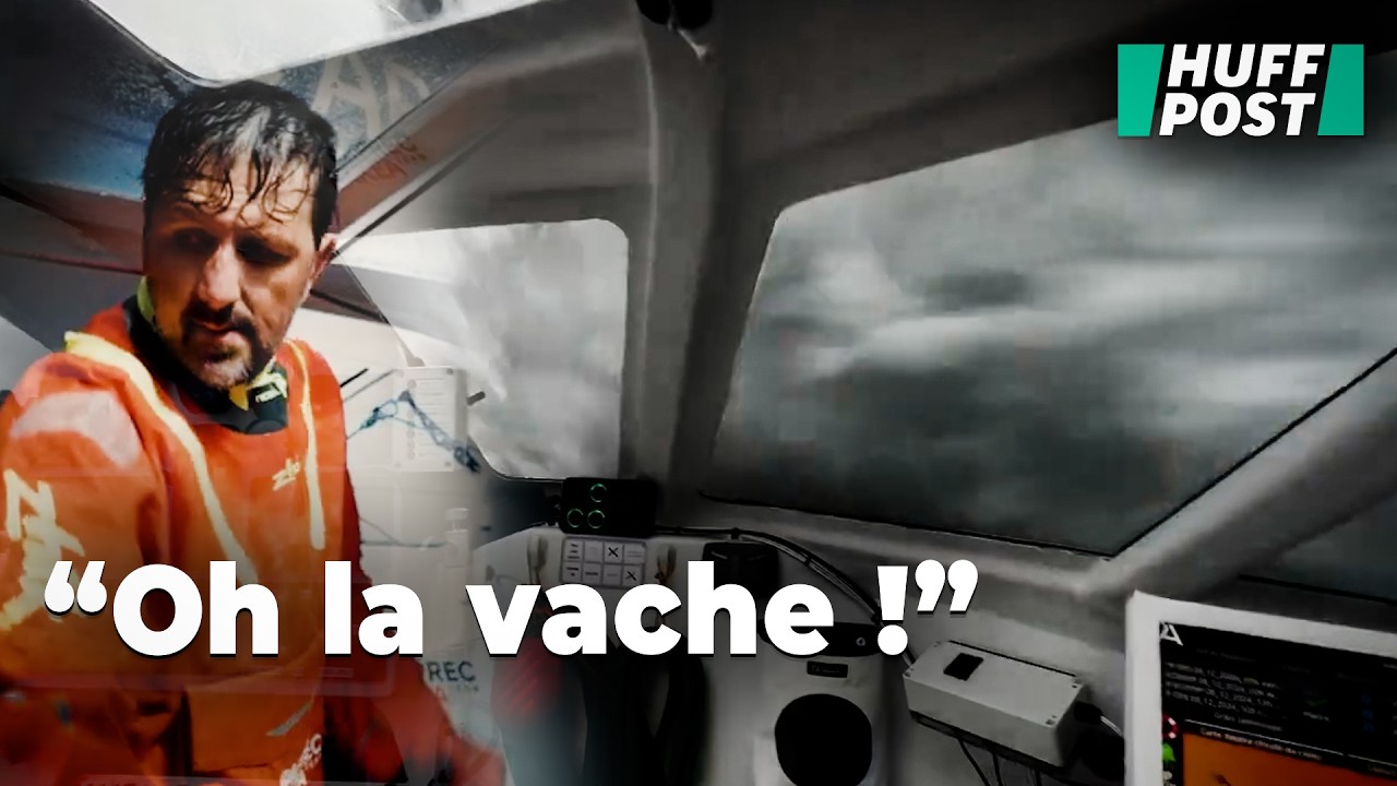 Vend&eacute;e Globe&nbsp;: Les images impressionnantes de ce skipper quasi englouti par une vague