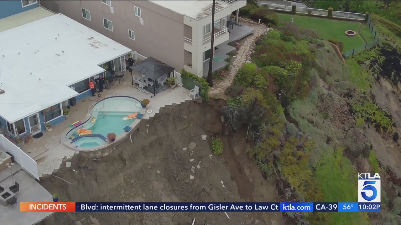 San Clemente homes teetering on edge of hillside after collapse; residents evacuated