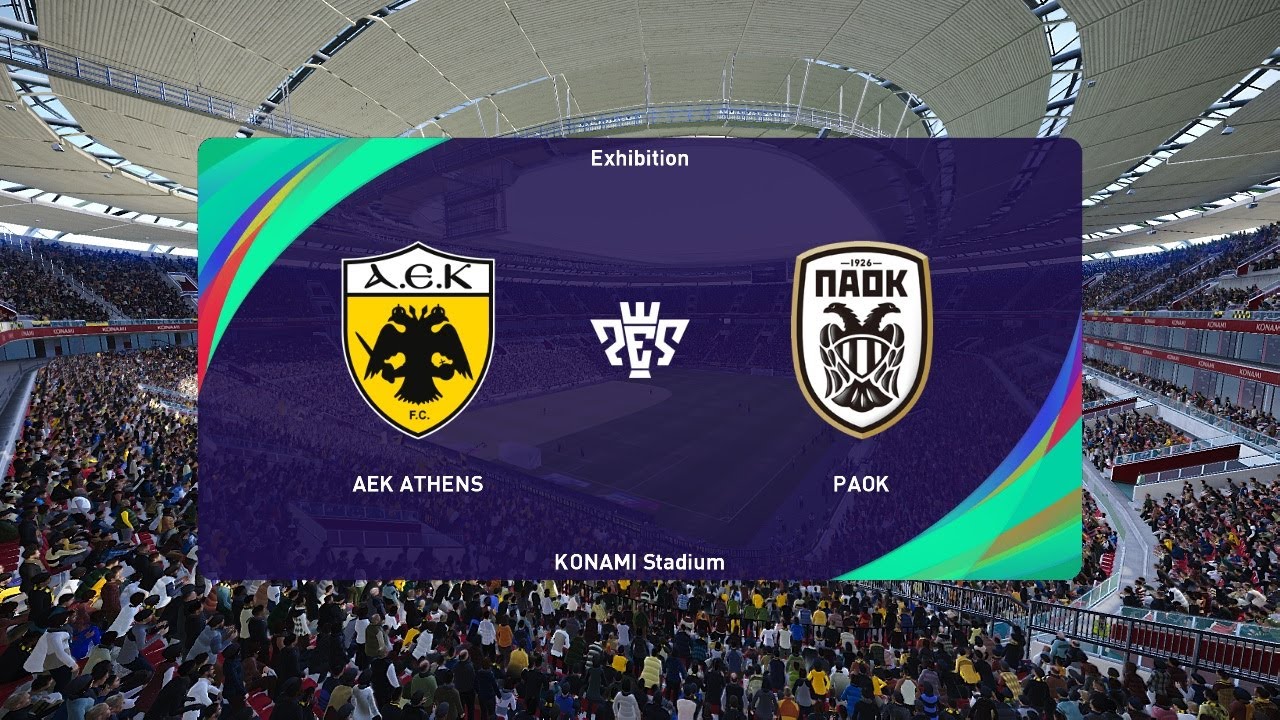 AEK Athens vs PAOK (26/04/2023) Super League Greece PES 2021