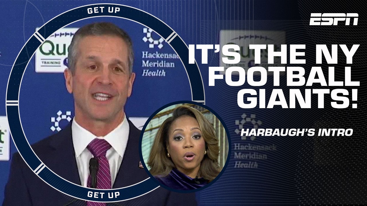 John Harbaugh 'WON THIS PRESS CONFERENCE!' 👏 - Kimberley A. Martin on the Giants' presser | Get Up