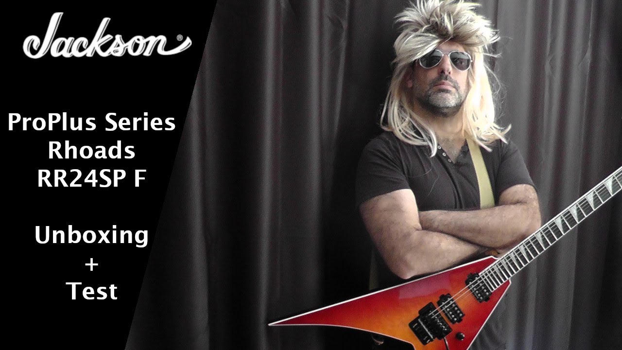Unboxing and test of Jackson ProPlus Series Rhoads RR24SP F guitar playing Anthrax and Iron Maiden