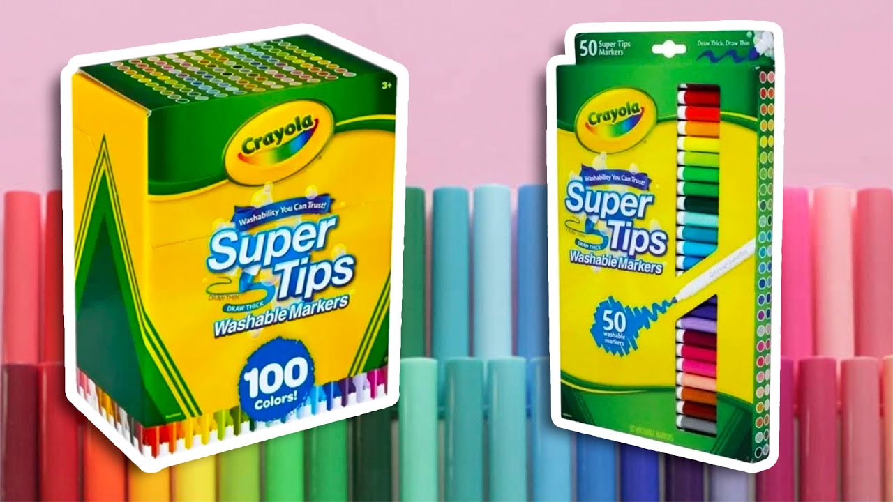 Crayola Supertips de 100 y 50 ¿Son los mismos colores?