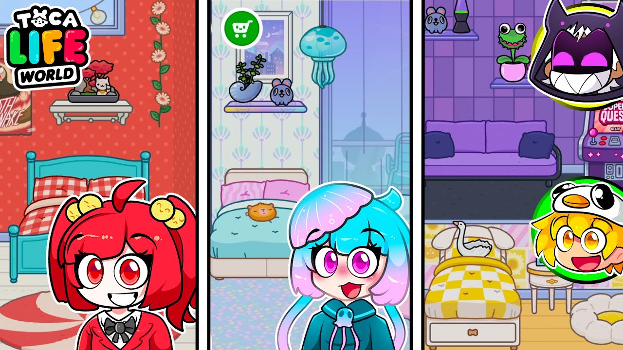 Sunny CRIOU quartos da TURMA DA BATATINHA no Toca Life!