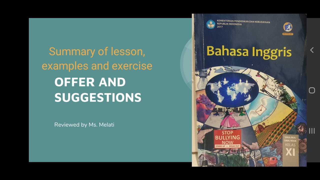 Materi kelas 11 Bahasa inggris | Offers and Suggestions