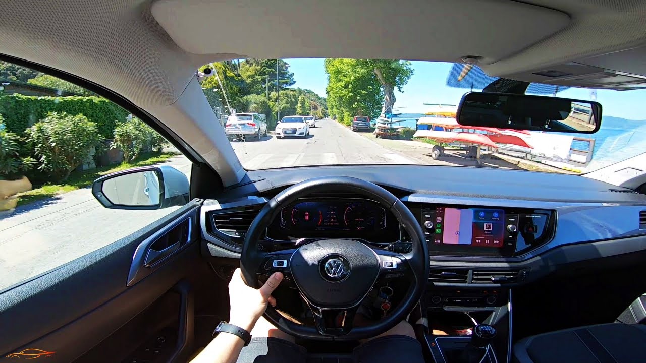 Road Trip Chill Car Driving Amazing Sunny Day / Lake Bracciano Italy