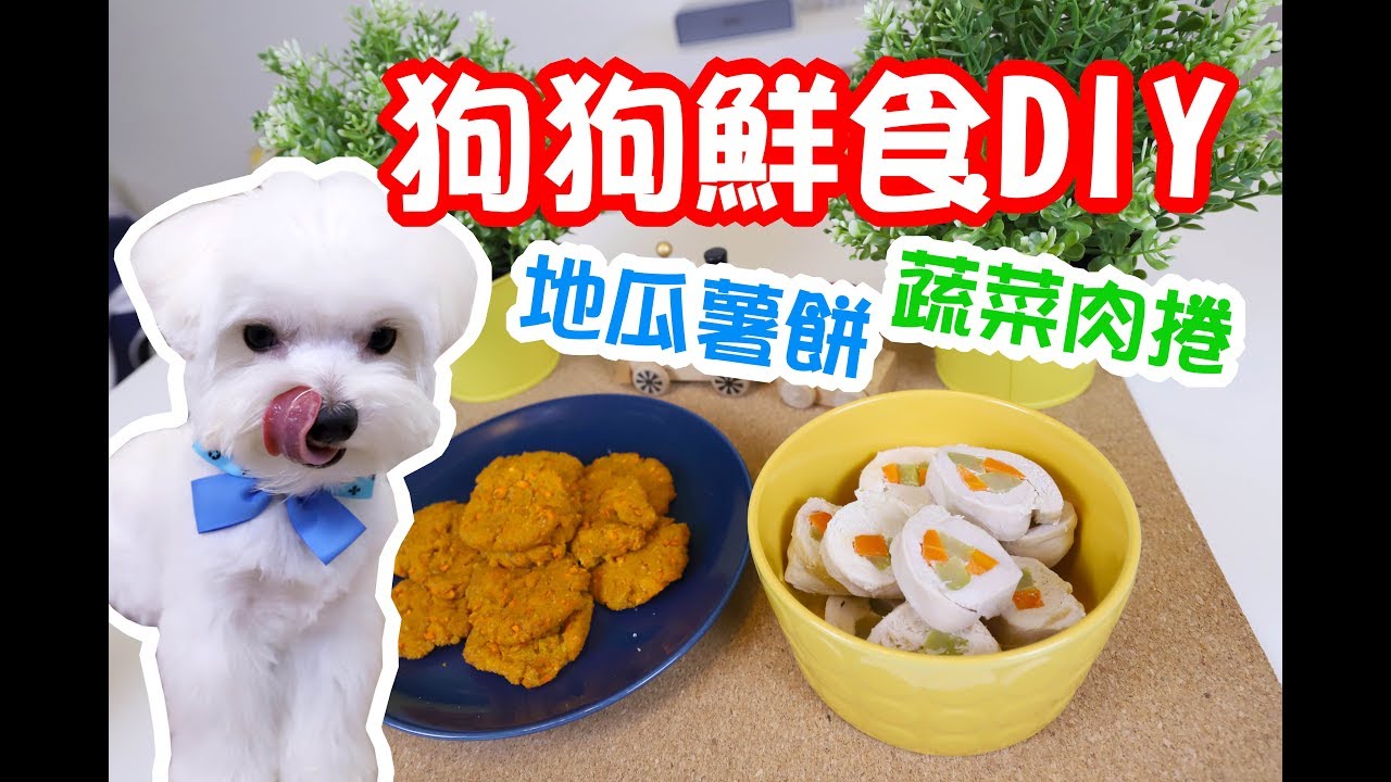 【布布食堂】狗狗鮮食DIY 地瓜薯餅 蔬菜肉捲