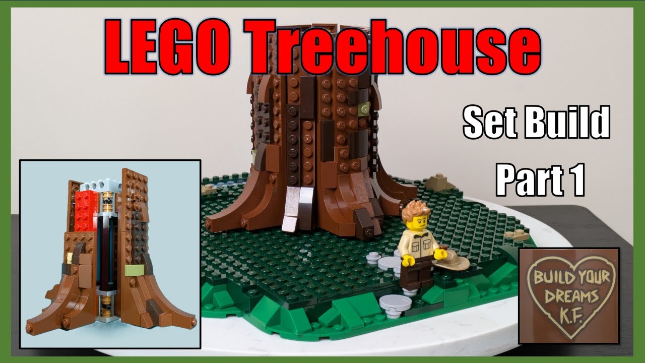 LEGO Treehouse - Set build Part 1 - laying the foundation and starting the tree trunk